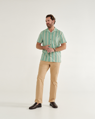 men's dobby camp short sleeve shirt