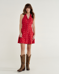 women's sleeveless collared mini dress