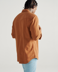 men's denim long sleeve pearl snap