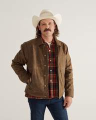 men's buckaroo waxed canvas trucker jacket