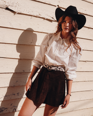 women's hair on hide belt