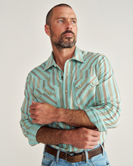 men's vintage weight sawtooth cotton pearl snap