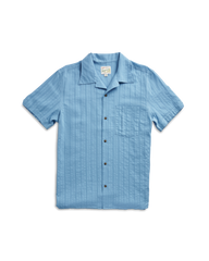 men's dobby camp short sleeve shirt