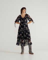 women's elbow-length maxi dress