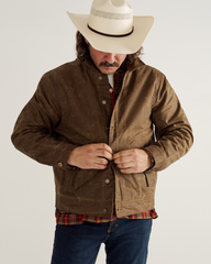 men's buckaroo waxed canvas trucker jacket
