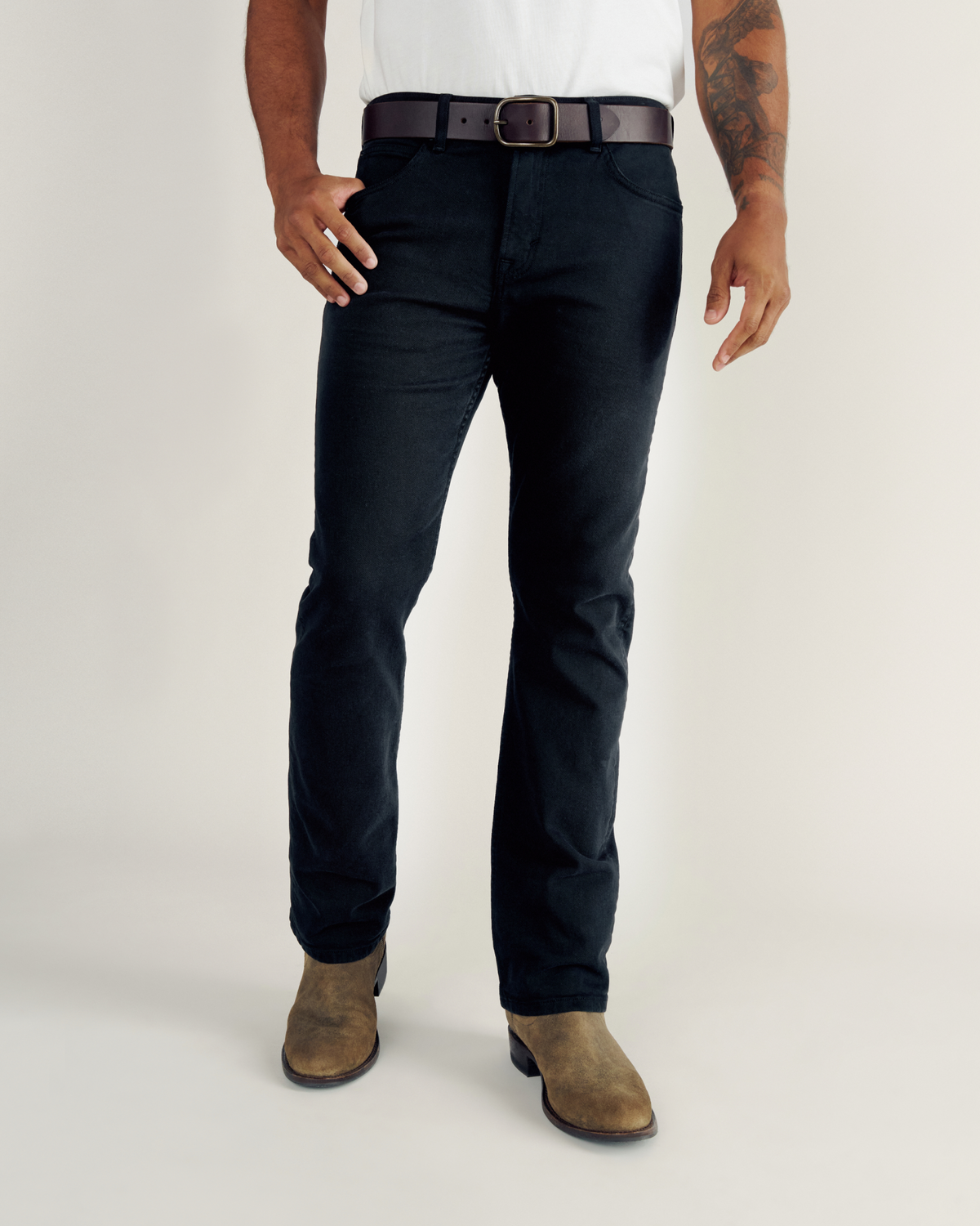 men's slim straight stretch twill