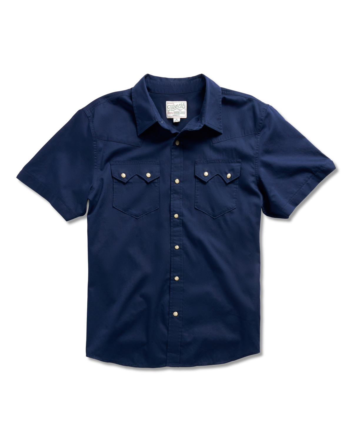 men's classic fit vintage weight sawtooth short sleeve pearl snap