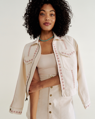 women's embroidered mechanic's jacket