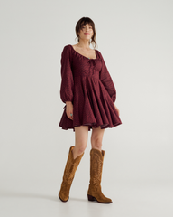 women's long sleeve mini dress