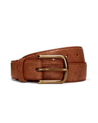 men's smooth ostrich belt