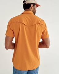 men's performance short sleeve western pearl snap