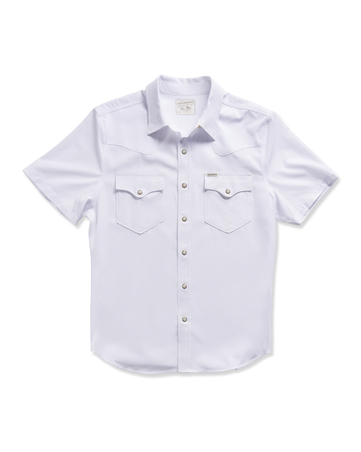 men's performance short sleeve western pearl snap