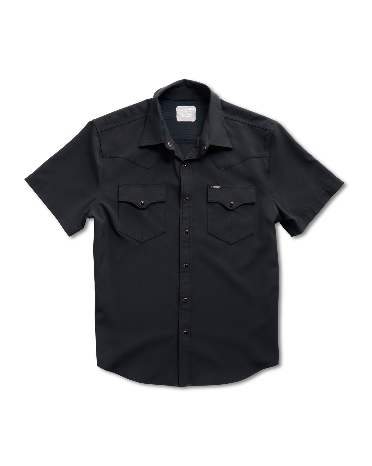 men's performance short sleeve western pearl snap