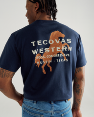 men's western horseman pocket tee