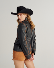 women's leather jacket