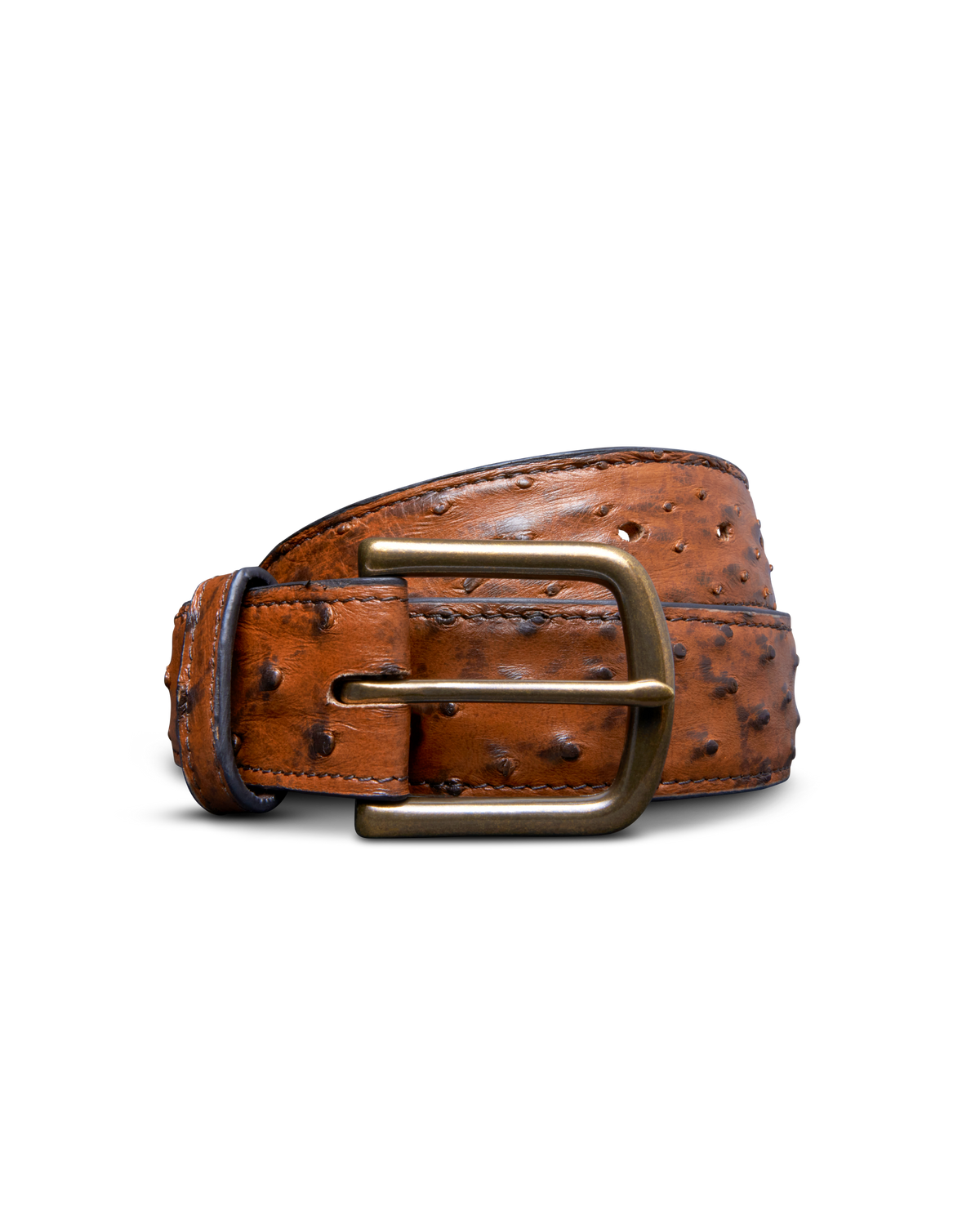 men's ostrich belt