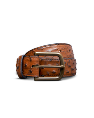 men's ostrich belt
