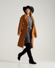 women's western fringe coat
