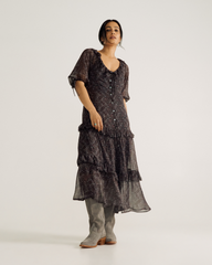 women's elbow-length maxi dress