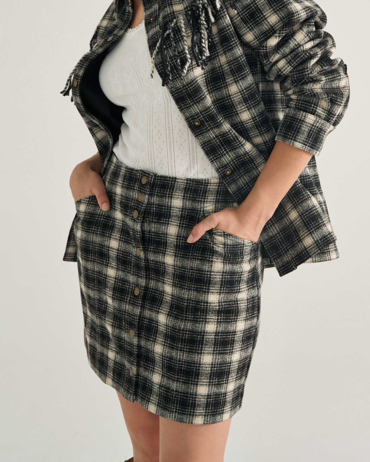 women's plaid mini skirt