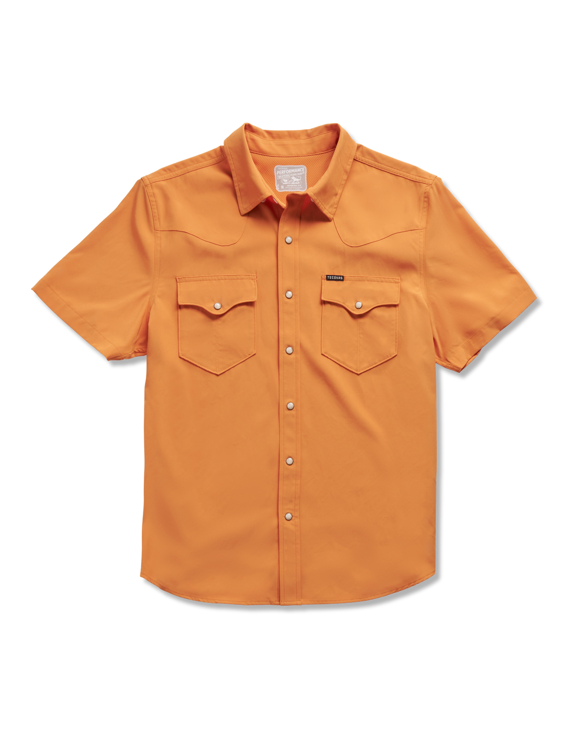 men's performance short sleeve western pearl snap