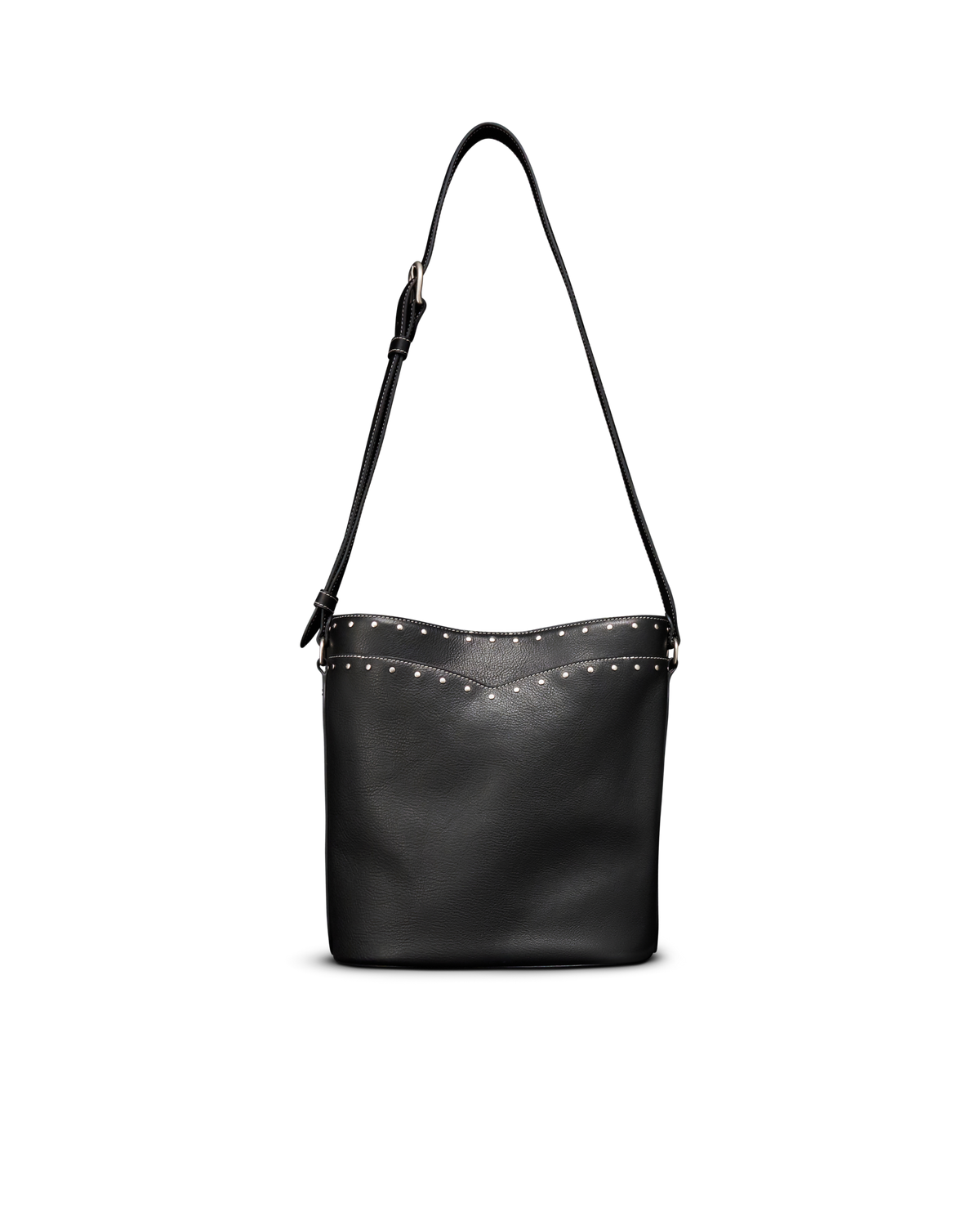 cowhide bucket bag