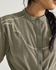 women's mini seersucker blouse