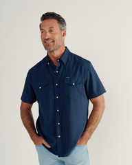 men's performance short sleeve western pearl snap - classic fit