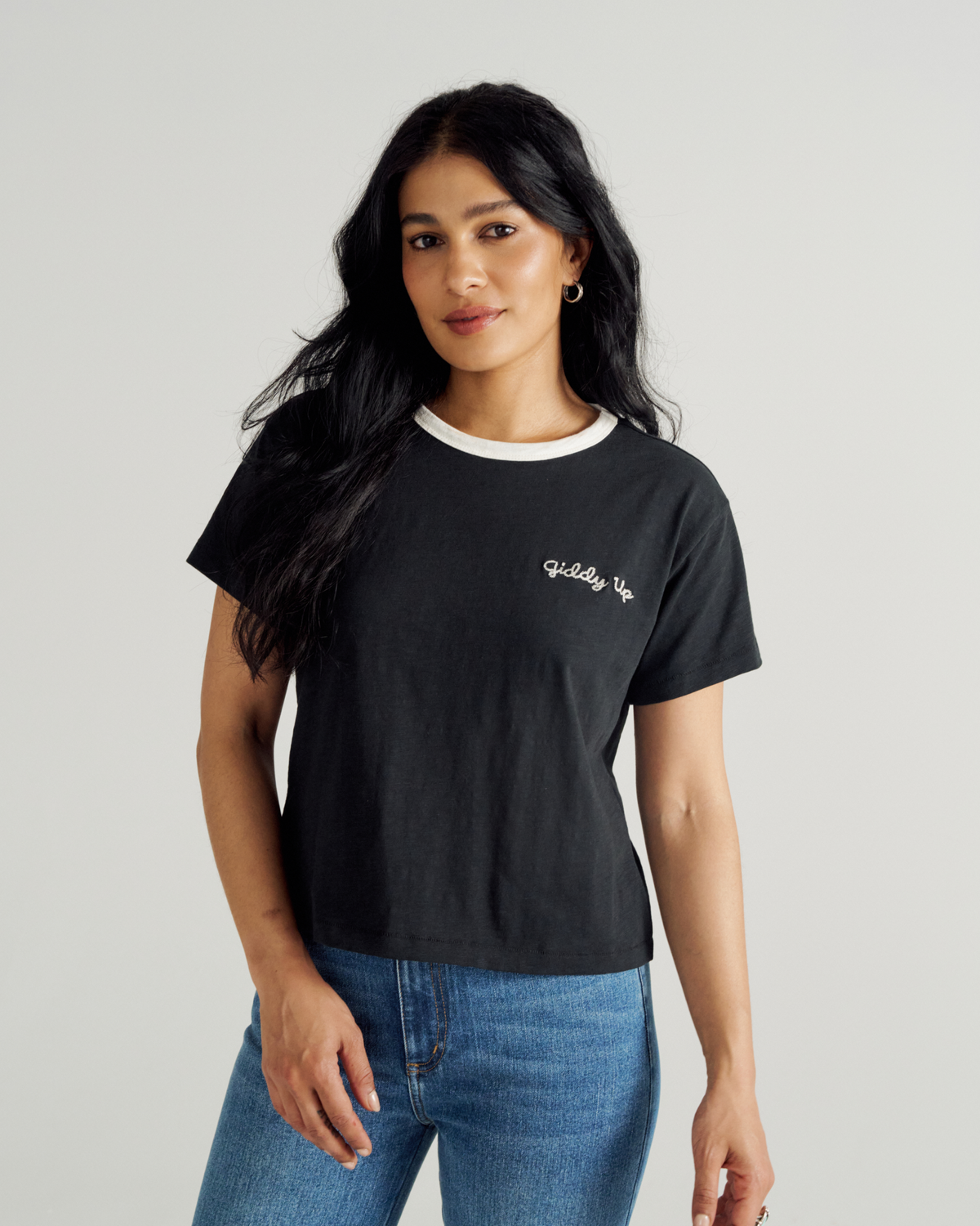 women's vintage ringer tee