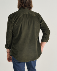 men's long sleeve texas weight corduroy pearl snap