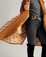 women's western fringe coat