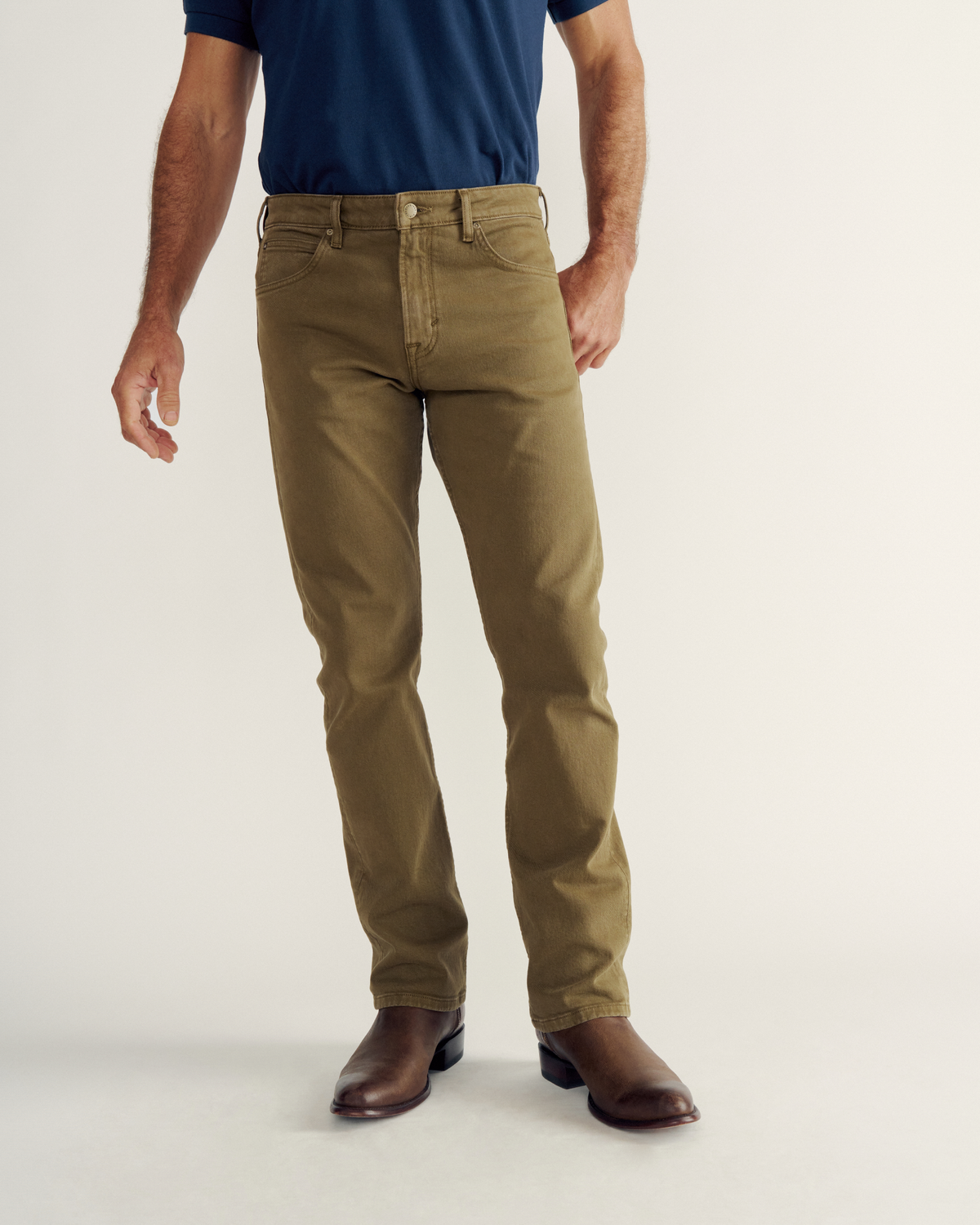 men's slim straight stretch twill