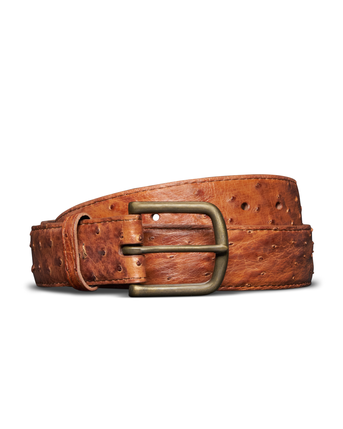 men's ostrich belt