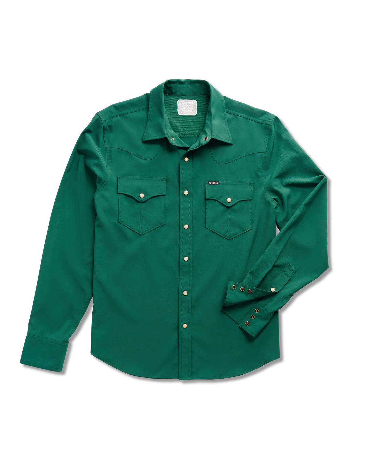 men's performance long sleeve western pearl snap