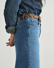 women's midi denim skirt