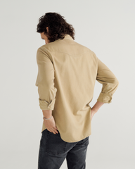 men's denim long sleeve pearl snap