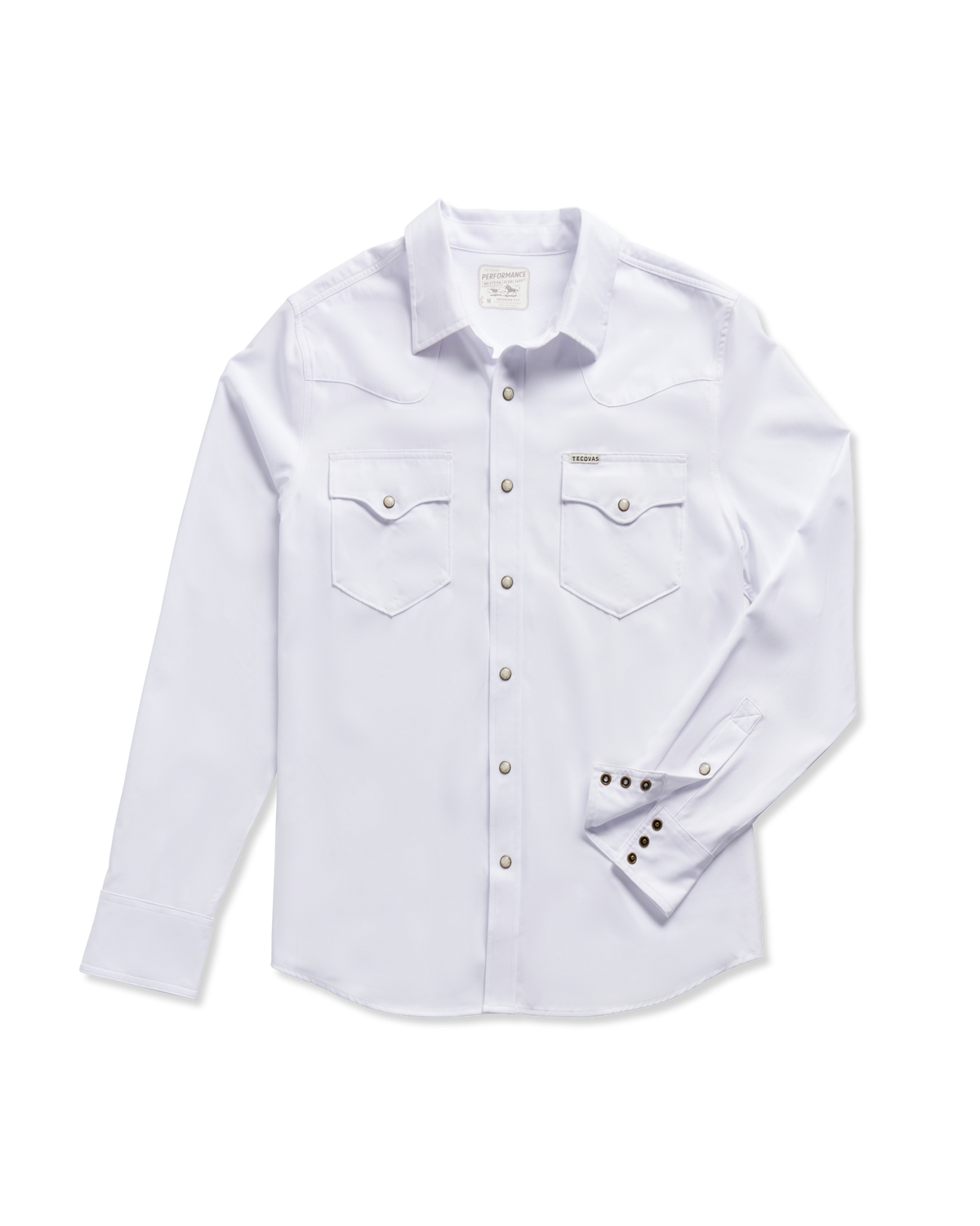 men's performance long sleeve western pearl snap