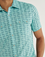 men's sawtooth short sleeve pearl snap