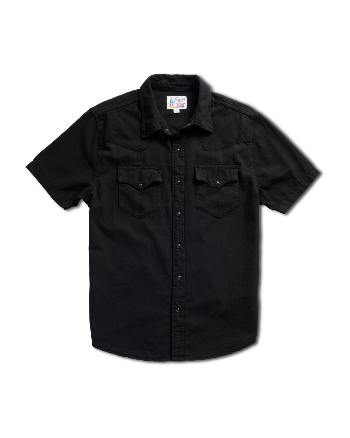 men's denim short sleeve pearl snap