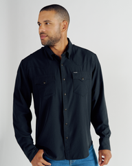 men's performance long sleeve western pearl snap - classic fit
