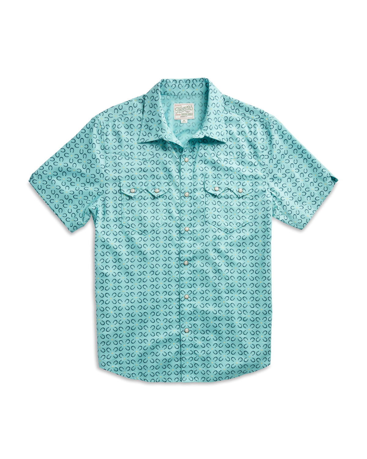 men's sawtooth short sleeve pearl snap